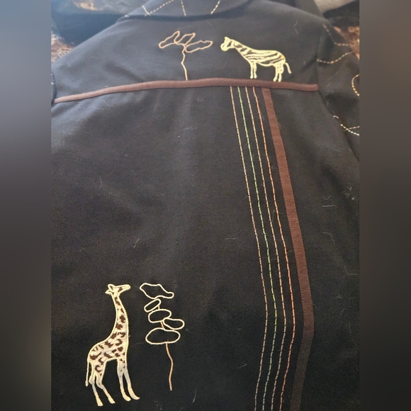 Barely worn nice elephant zebra graraffe jacket - Picture 2 of 9